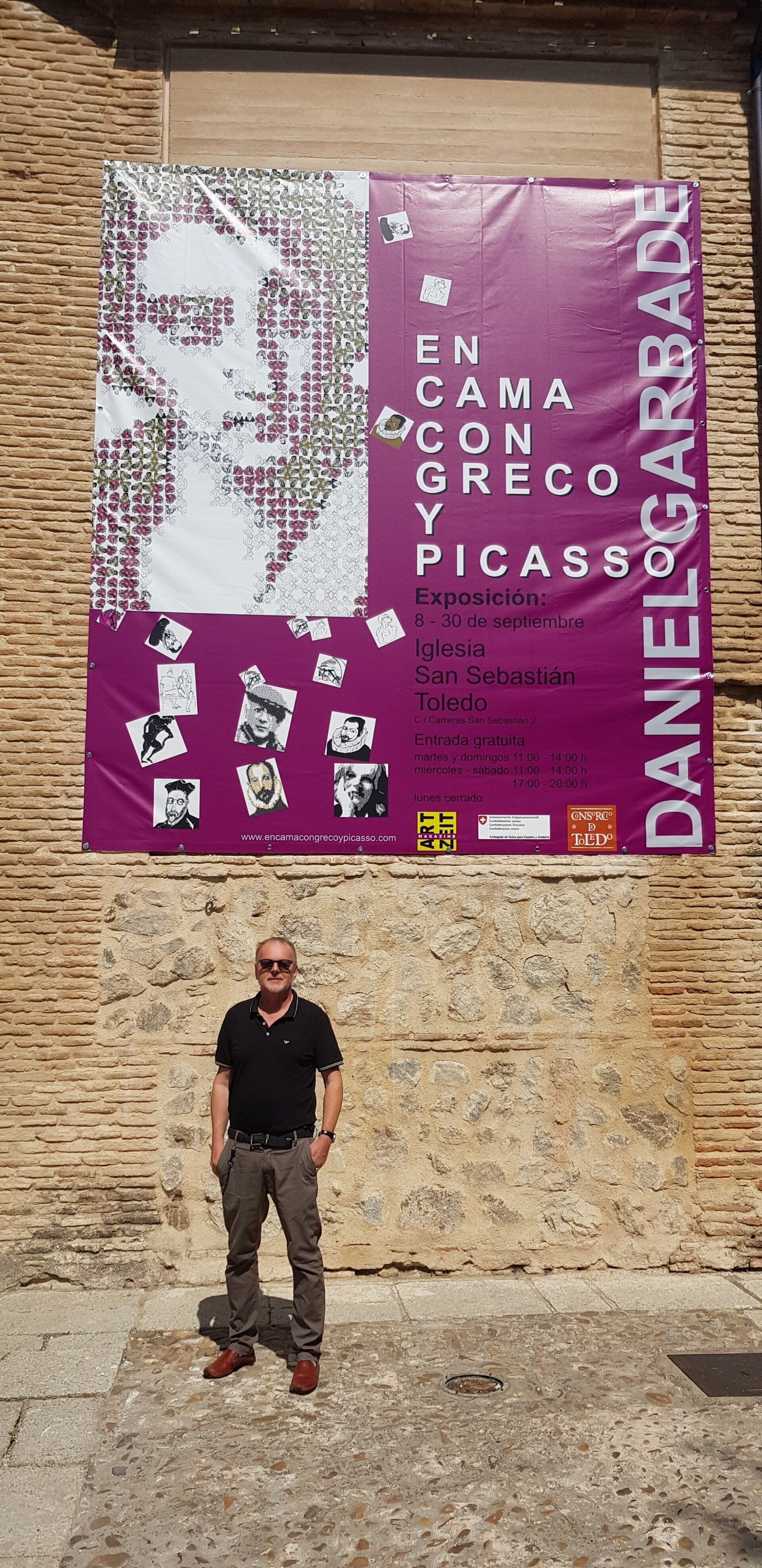 in bed with, Picasso, el Greco, San Sebastian church, Toledo