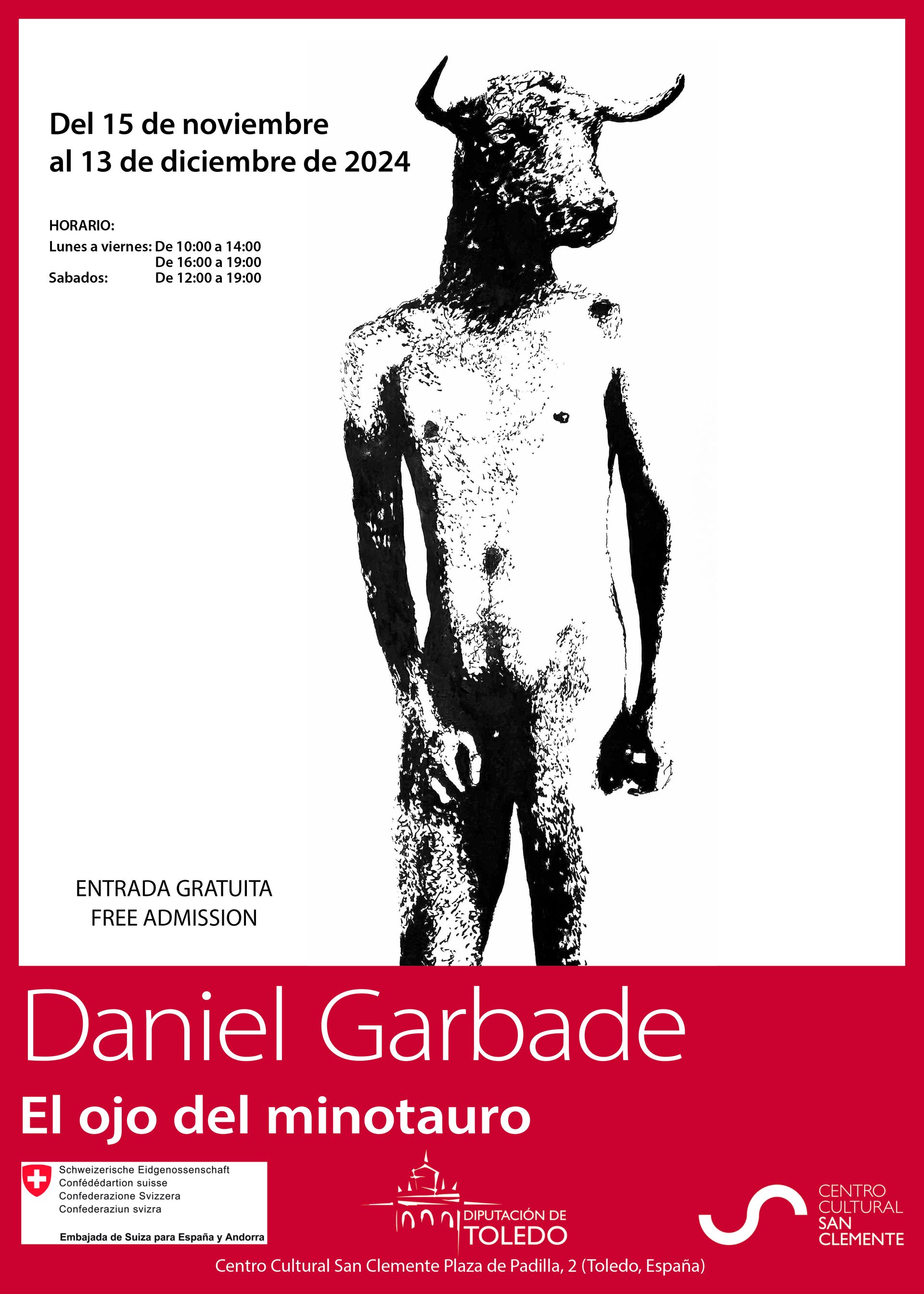 Un cartel de daniel garbade el ojo del minotauro
