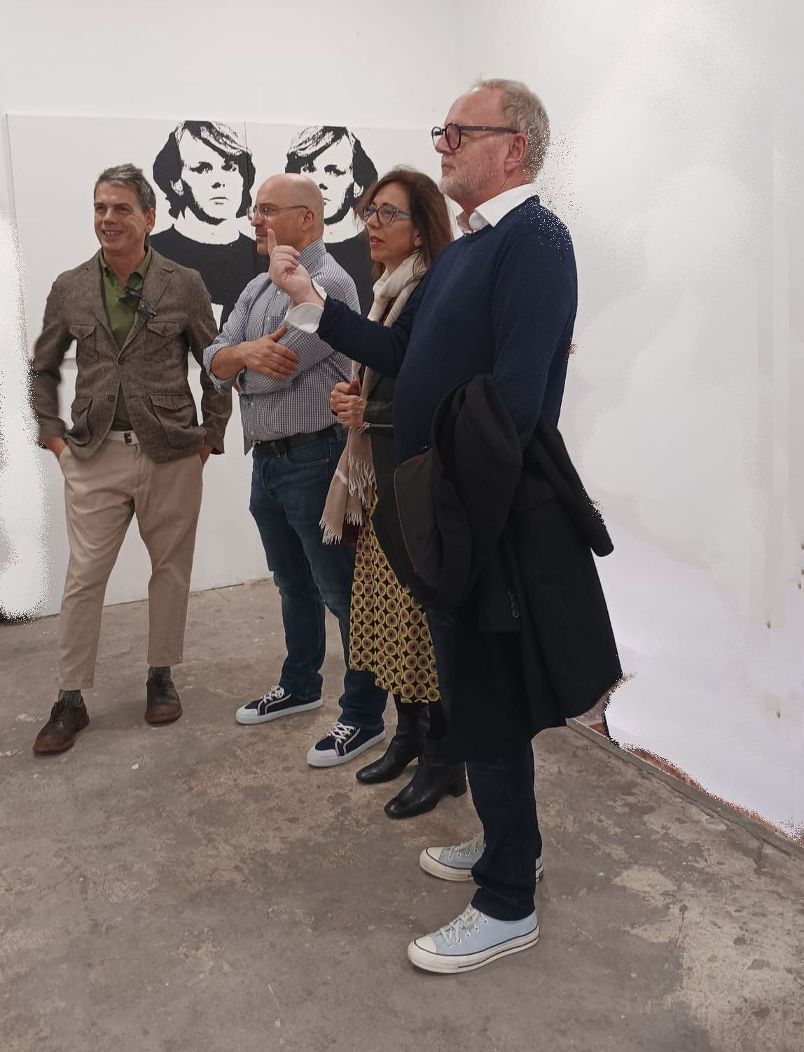 Spanish artist Garbade at the Opening with Augustin Almodovar