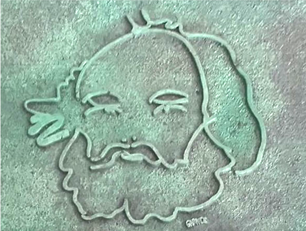 sculpture of bakunin