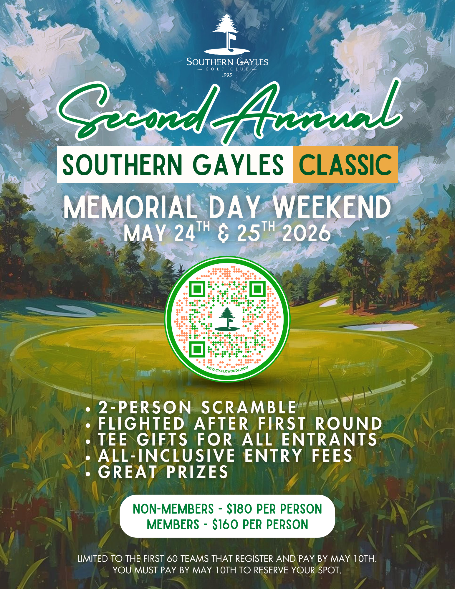 Poster for 2nd Annual Memorial Day Classic at Southern Gayles