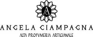 Angela Ciampagna logo with floral emblem and “Alta Profumeria Artigianale” text