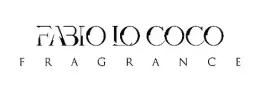 Logo FABIO IO COCO FRAGRANCE in carattere serif nero su sfondo bianco