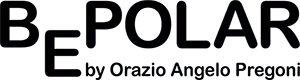 Logo BE.POLAR in nero con la scritta “by Orazio Angelo Pregoni” sotto.