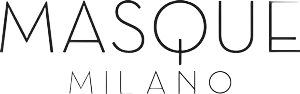 Logo MASQUE MILANO in testo nero su sfondo bianco