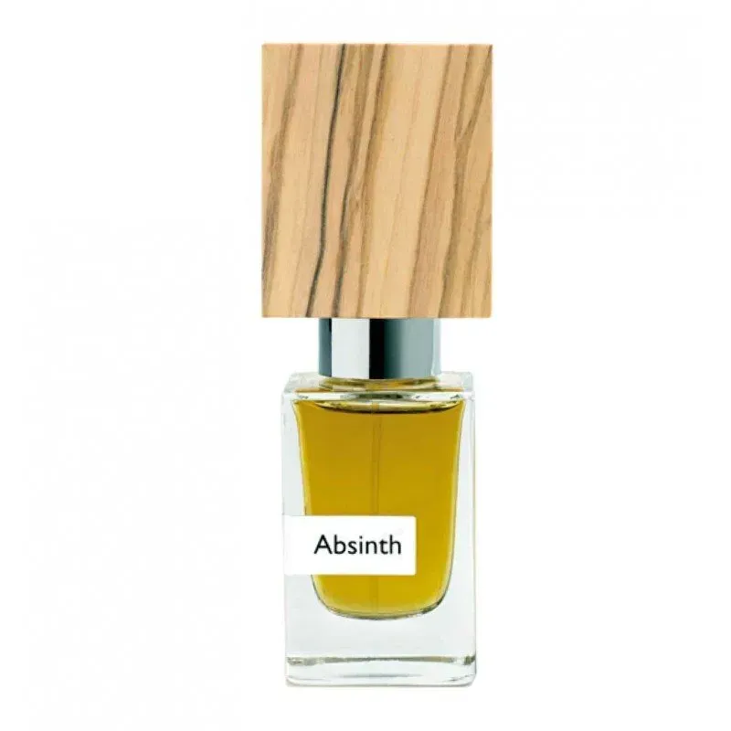 Flacone di profumo in vetro con etichetta 