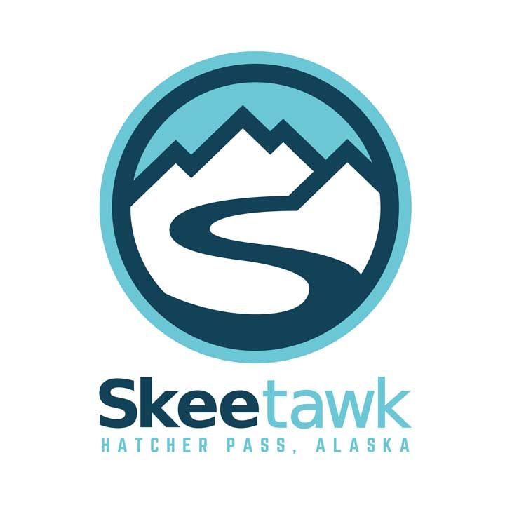 A logo for skeetawk hatcher pass alaska