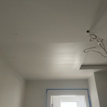 A white ceiling.