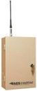 Tan rectangular box with antenna, keyhole, and logo on the lower-left.