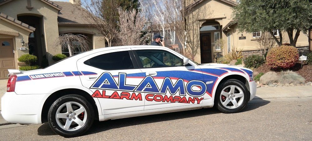 Phone In Hand With Security Footage — Lodi, CA — Alamo Alarm Company Inc. Phone In Hand With Security Footage — Lodi, CA — Alamo Alarm Company Inc.
