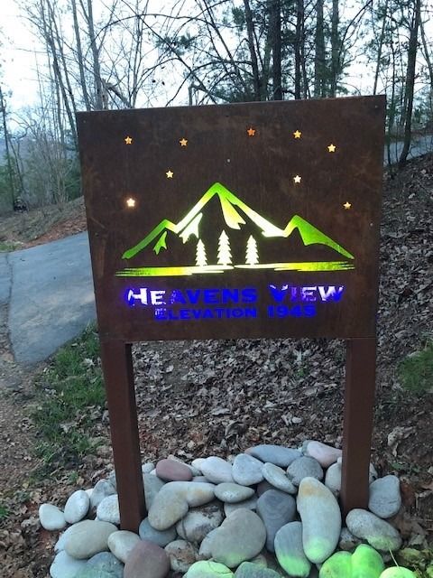 A metal sign reads 