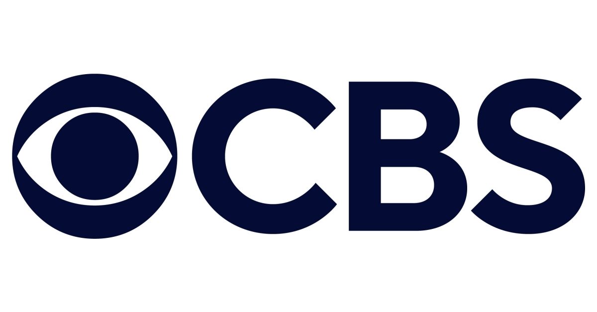 The logo for cbs is a blue circle with an eye in the middle.