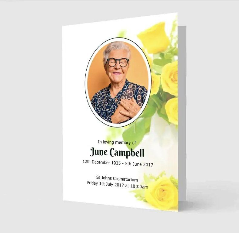 order of service, wedding, funeral, religious, event, ceremony, d3 creative, design, print, harlow, essex