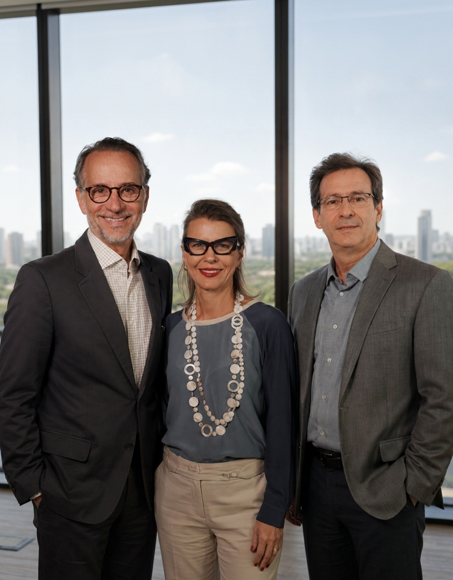 Executivo sênior em escritório corporativo