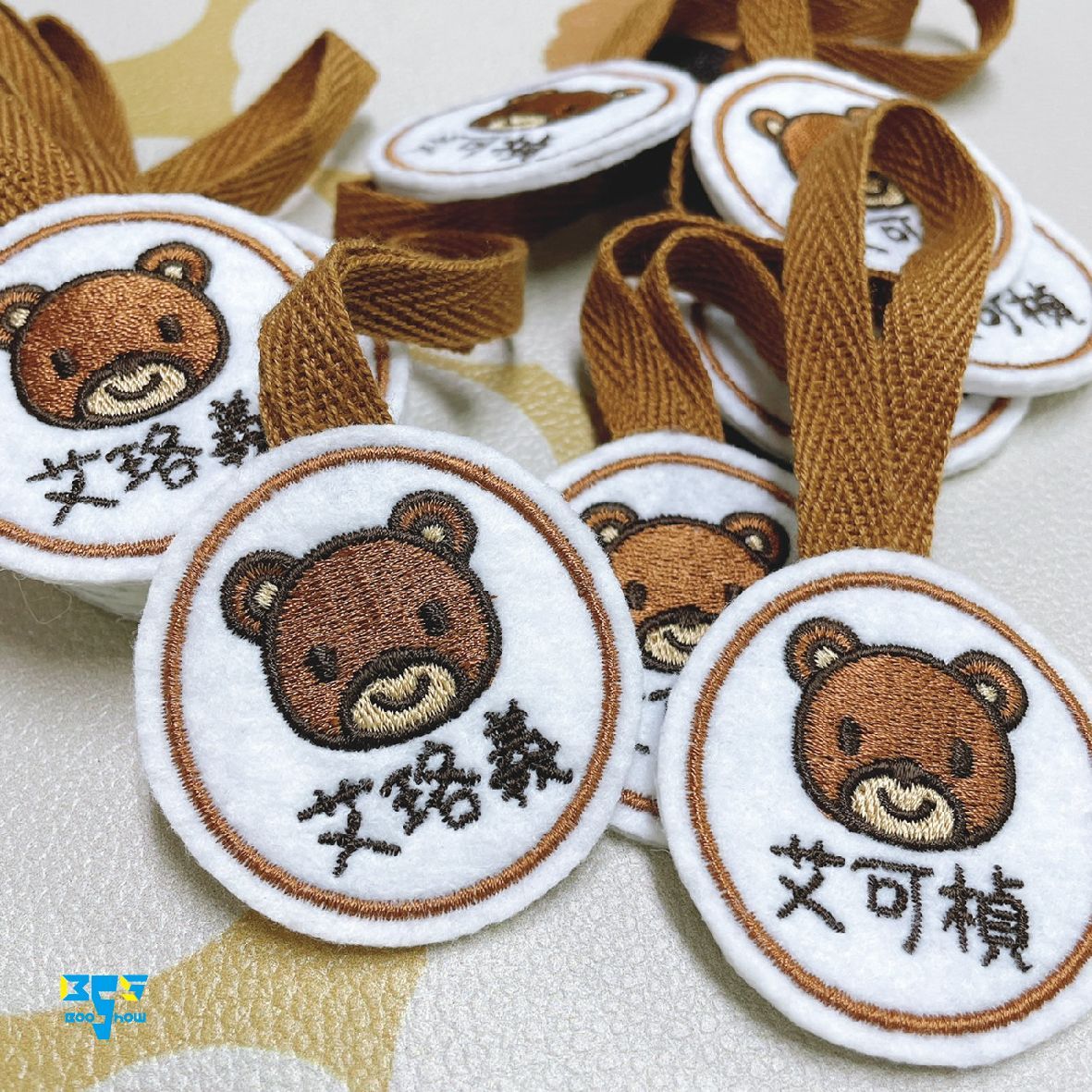 刺繡布標
