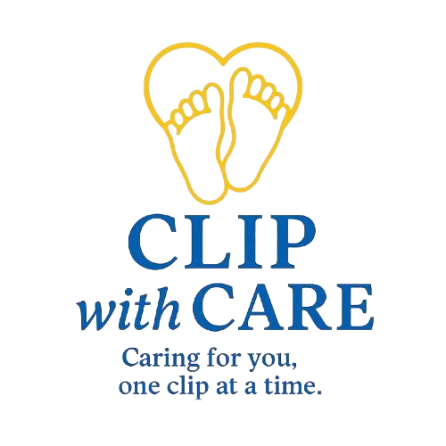 Logo: Yellow heart with feet inside;