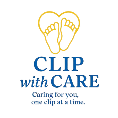 Logo: Yellow heart with feet inside; 