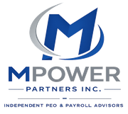 Faint white logo text on a light background reading “MPOWER PARTNERS” with smaller tagline text below.