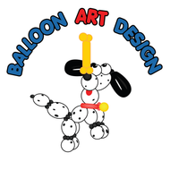 A cartoon dalmatian made of white and black spotted balloons holds a yellow bone, under the text 