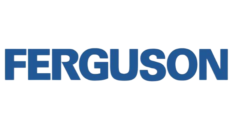 Blue “FERGUSON” wordmark on a white background