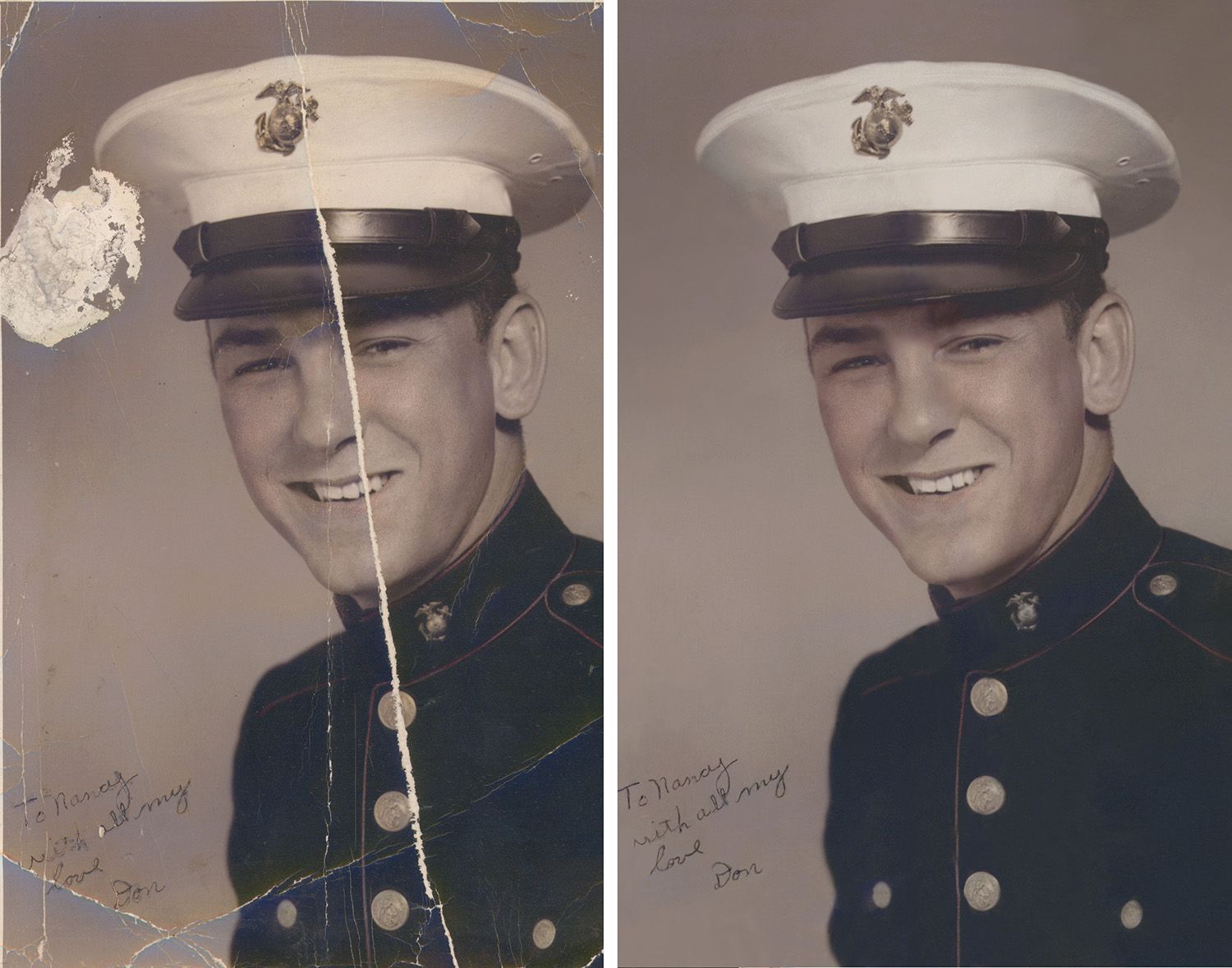 before and after military