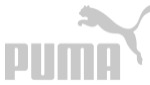 PUMA logo in light gray with a leaping puma silhouette on a white background