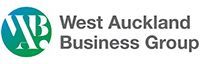 West Auckland Business Group logo with green and black initials and text