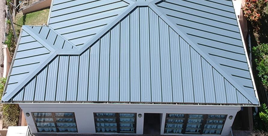 Farm roof and sky