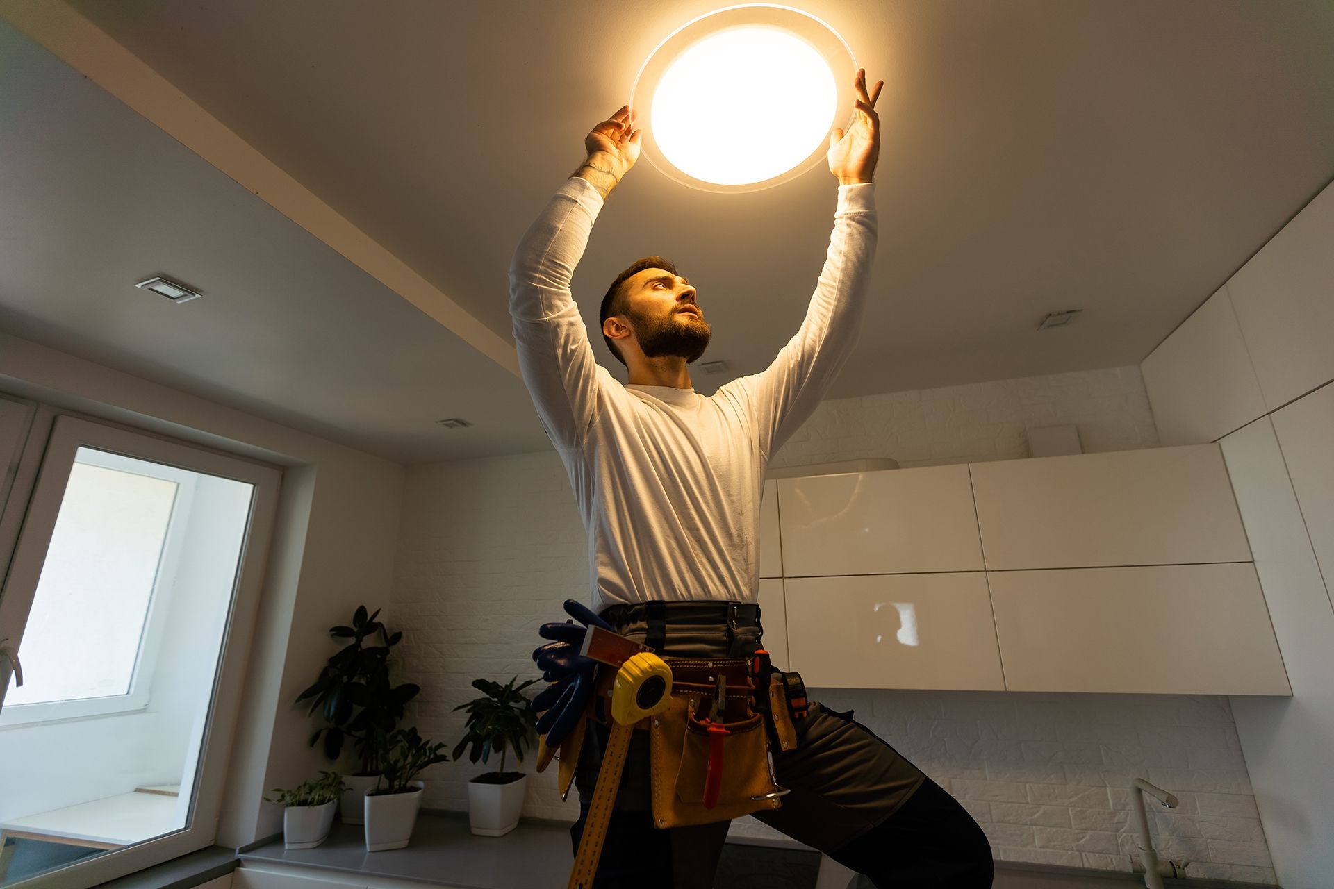 Installing Light in Kitchen