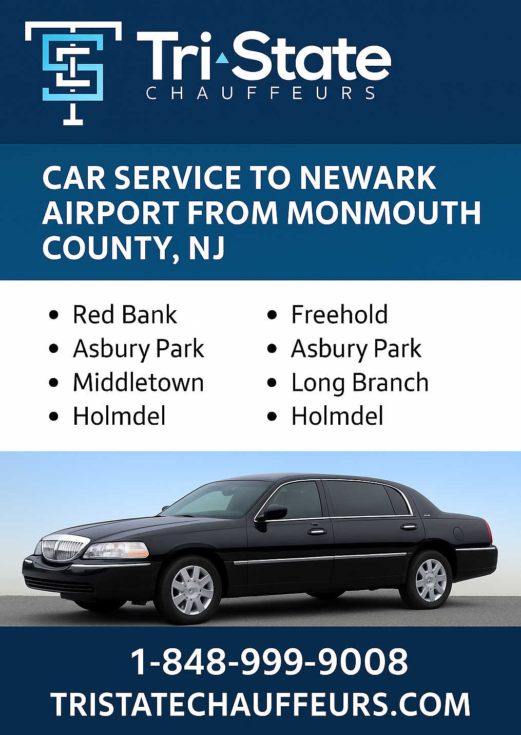 car service to Newark Airport from Monmouth County