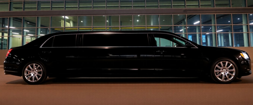 elegant limousine at Newark Airport