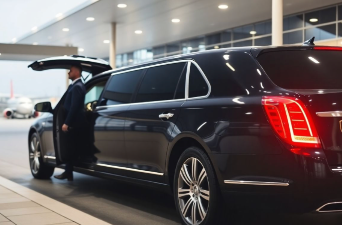 airport limousine with chauffeur