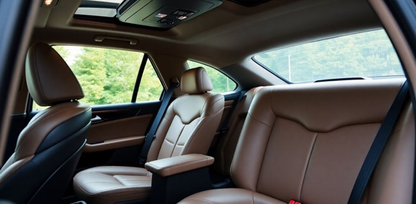 luxury car interior for business travel