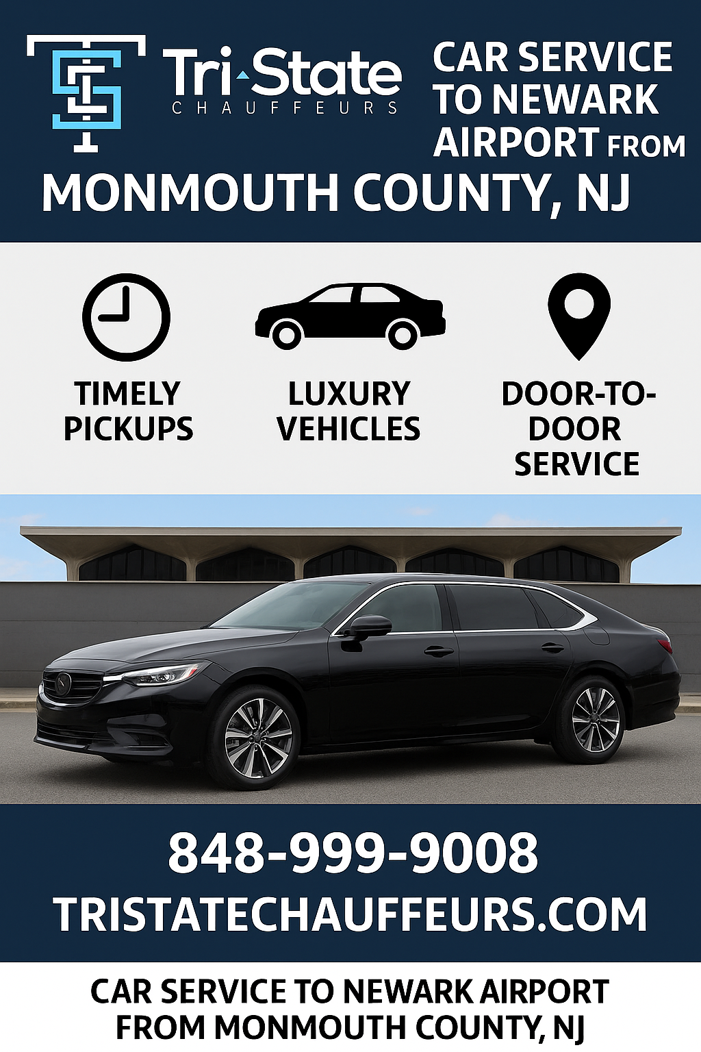 car service to Newark Airport from Monmouth County, NJ