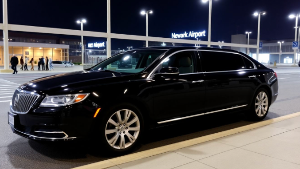 Newark Airport town car waiting for passengers
