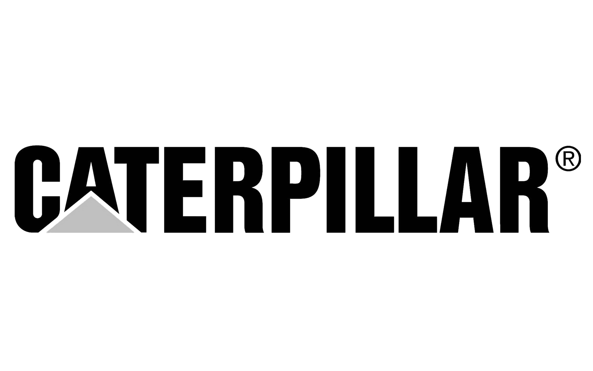 A black and white logo for caterpillar on a white background.