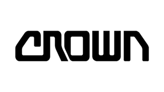 A black and white logo for crown on a white background.