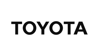 A black and white logo for toyota on a white background.