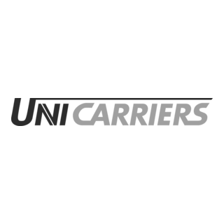A black and white logo for uni carriers