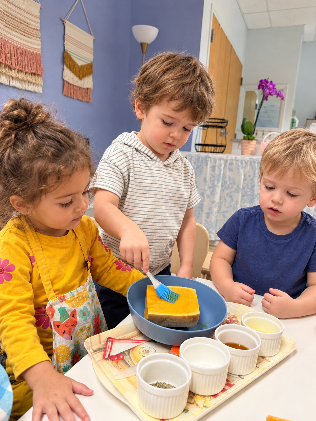 Montessori toddler working in the classroom