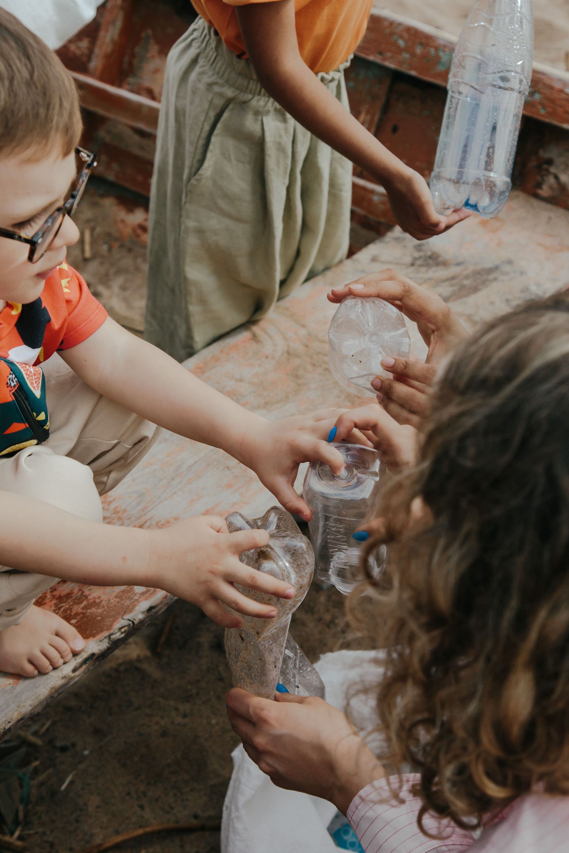 Montessori toddlers working in the classroom