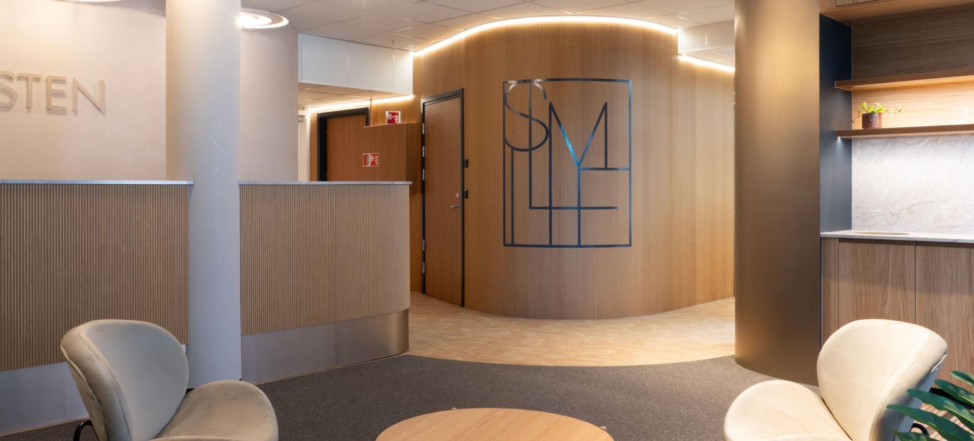 Venteområdet hos Tannkunsten, tannlege i Ski sentrum