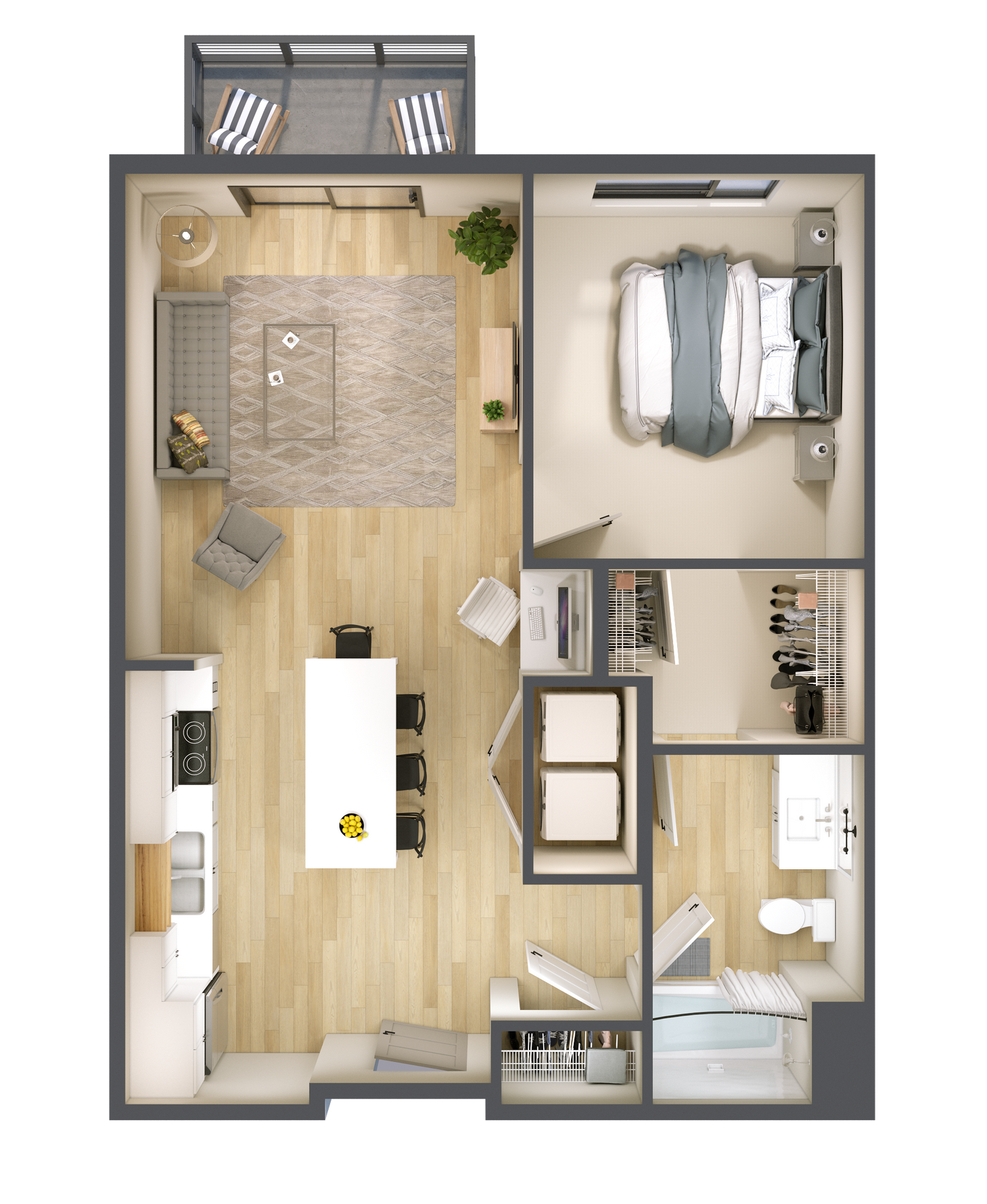 Briar One Bedroom Floor Plan