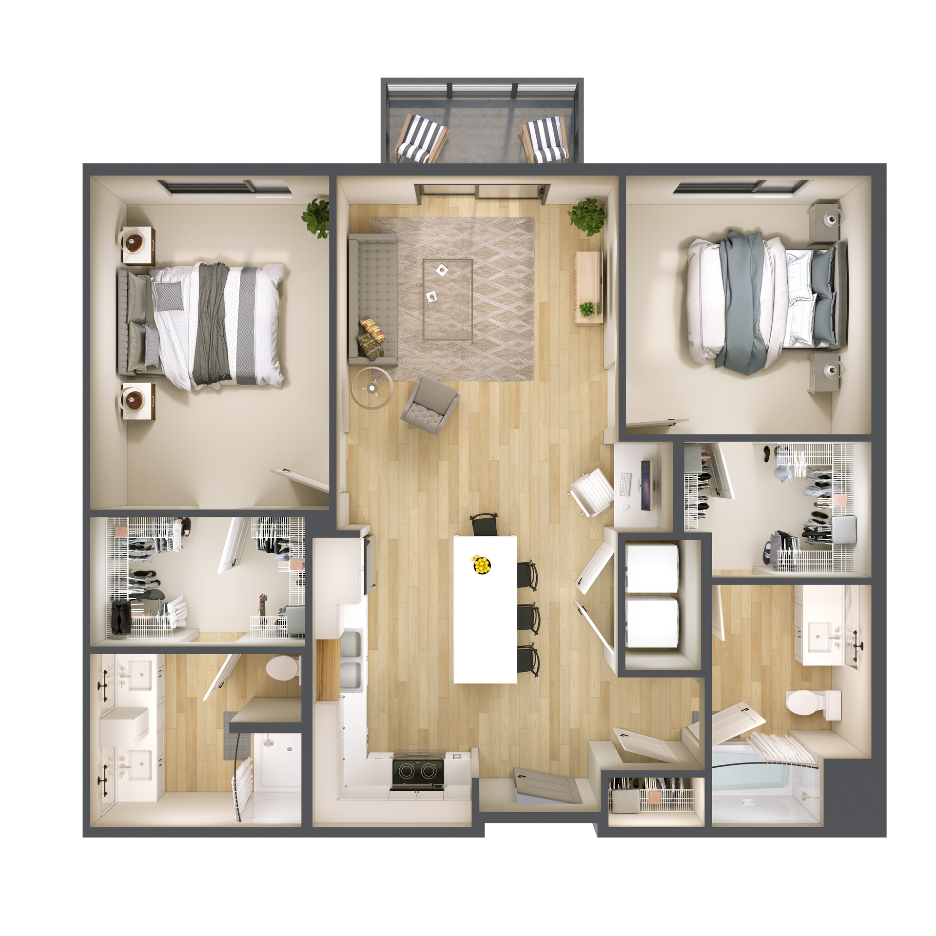 Juniper Two Bedroom Floor Plan