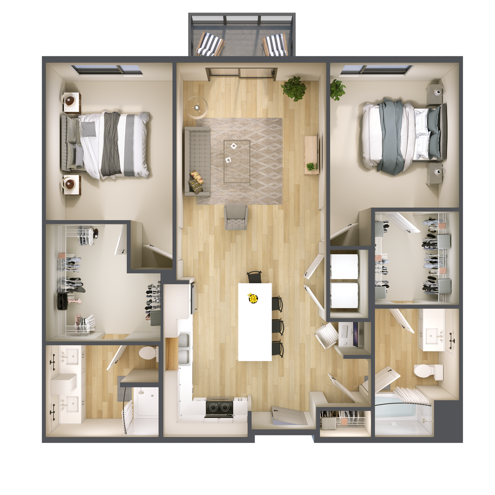 Valli Two Bedroom Floor Plan