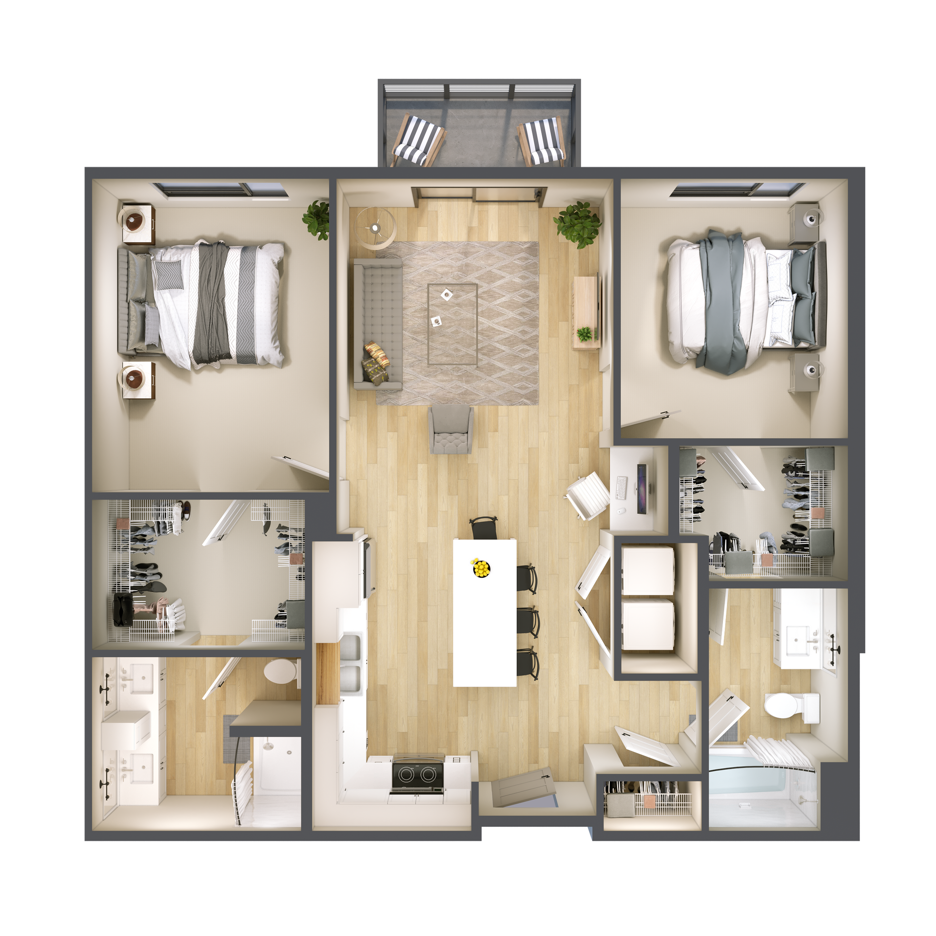 Clove Two Bedroom Floor Plan
