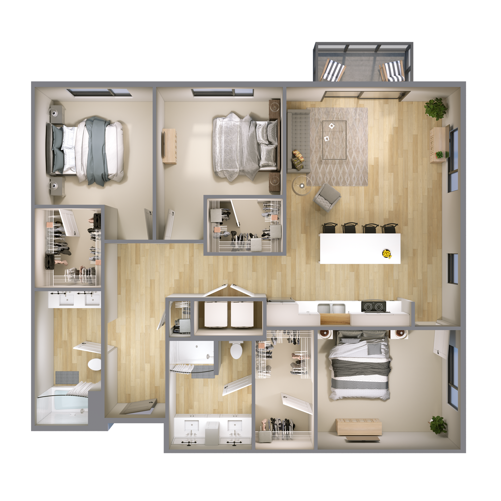 Rue Three Bedroom Floor Plan