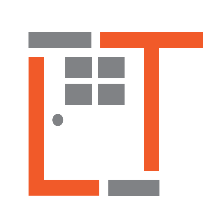 Orange and gray logo: 