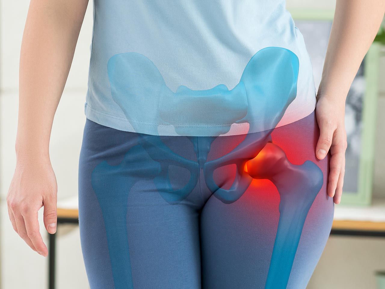 Woman with persistent hip inflammation