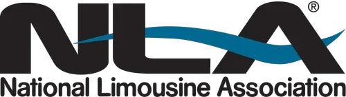NLA logo with black block letters and teal curve,